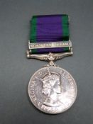An Elizabeth II General Service Medal with Northern Ireland clasp, awarded to 235997 46 CPL M. E.