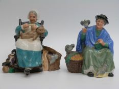 Royal Doulton figure Tuppence a Bag HN2320 and Nanny HN2221