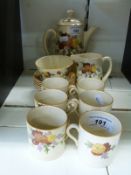 Royal Doulton Art Deco Marigold pattern part coffee set