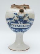 A 17th/18thC Oxymel Simp pedestal drug/apothecary jar (22cm tall)
