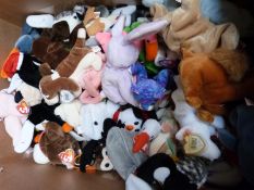 One-hundred-and-thirty-three TY Beanie Babies including some early examples
