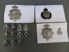 A collection of police badges including Brighton, Eastbourne, Margate, Ramsgate, Southport,