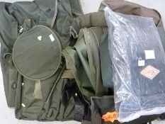 A collection of rod holdalls, carp bags,