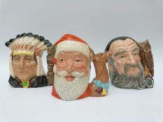 Three Royal Doulton character jugs Merlin,