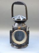 A 1945 war department Harry J Platt railway tri colour railway lamp