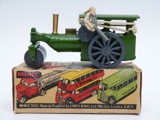 Tri-ang Minic diecast model clockwork steam roller in original box