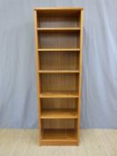 A modern bookcase with adjustable shelves (W60 x D31 x H194cm)