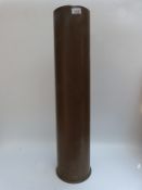A large brass WWI shell case (length 77cm) suit use as a stick or umbrella stand