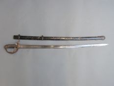 An 1882 pattern sword in scabbard by Parker, Field and Son, 233 Holborn,