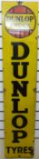A vintage Dunlop Tyres enamel advertising sign,