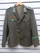 An East German Grenztruppen Der DDR border guard tunic,