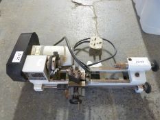 An Emco 3 watch or model maker's lathe with tools