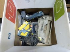 A quantity of woodworking tools including Bosch circular saw and jigsaw,