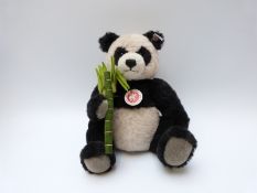 Steiff Original 'Panda' 036538 teddy bear, 2008, with black and white mohair, growler,