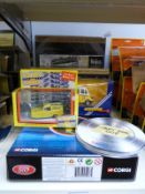 Seven Corgi diecast model vehicles and vehicle sets including The Beatles Collection,