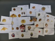 A collection of police badges and insignia relating to Russia and old Soviet bloc including KGB,