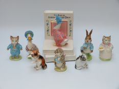 Five Beswick Beatrix Potter figures, Royal Doulton kitten,