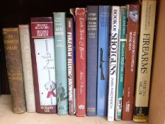 Twelve gun and shooting related books including The Collectors Illustrated Guide to Firearms,