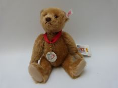 Steiff Original 'Jubilee Bear' 2002, 6711050, number 6772 with gold mohair, button to ear and tags,