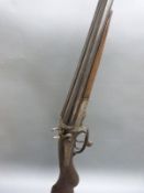 Page Wood of Bristol 12 bore side by side hammer action shotgun with engraved side locks and