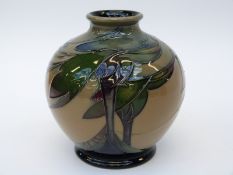 Moorcroft vase in Moon Valley pattern by Nicola Slaney (10cm tall)