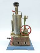 Wilesco vertical D455 live steam stationary steam engine with fixed cylinder,