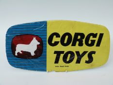 Corgi Toys shop display decal/sticker, 16x29cm.