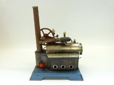 Wilesco D14 live steam overtype stationary steam engine with fixed cylinder,