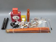 A large collection of gun cleaning equipment and accessories including .