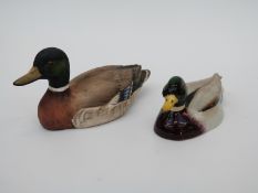 Beswick Peter Scott Mallard and Coalport Mallard Duck made for the RSPB