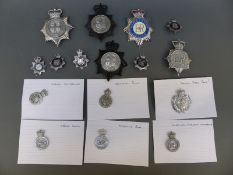 A collection of various police badges including Durham, Humberside, Teeside,