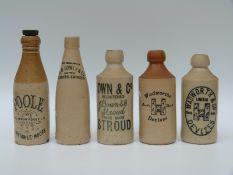 Stoneware ginger jars relating to Poole, Devizes, Swindon,