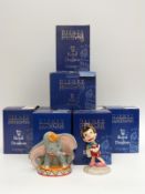 Royal Doulton Disney Showcase figures, Bambi, Lady, Tramp, Jiminy Cricket, Thumper, Timothy Mouse,