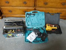 A cased battery drill,