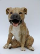 J Cooke art pottery Staffordshire Bull Terrier (29cm tall)