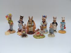 Royal Doulton Bunnykins figures CC Collector, Hornpiper, Congratulations, Mothers Day, Buntie,
