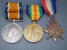A WWI medal trio awarded to MS-2647 Pte H. F. Kell A.S.