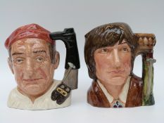 Large Royal Doulton character jug Romeo 6670 together with Royal Doulton character jug Bookmaker