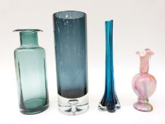 Three glass vases,