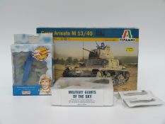 Seventeen Lledo, Airfix and other diecast model aeroplanes and aircraft kits,