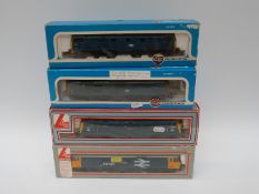 Four Lima and Airfix 00 gauge National Rail diesel locomotives, CO-CO Class Rodney 205279A1,