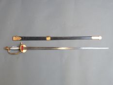 A 1796 pattern sword with J Runkel Solingen engraved to blade and etched George III cipher