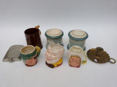 A pair of Carltonware tobacco jars and other ceramics etc