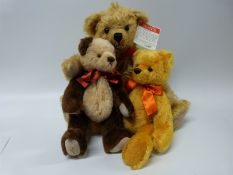 Three Dean's Original teddy bears, 'Centenary' 2003, 'Hunter' 2008,