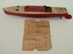Meccano Models 'Condor' clockwork speedboat with original instructions