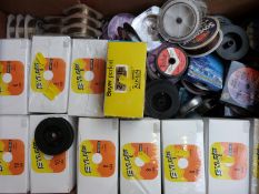 A large collection of nylon fishing line including Bayer Perlon,