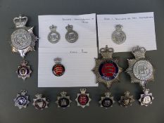 A collection of police badges relating to Essex,