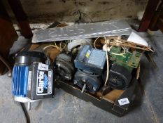 Five electric motors including unused Clark example