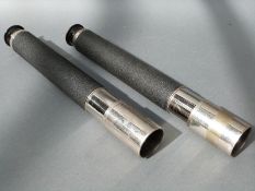 Two CKC pattern 373c military telescopes, each stamped with ministry broad arrow,