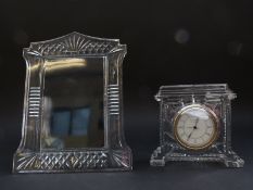 Waterford Crystal clock and photo frame,